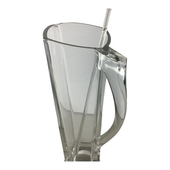 Crystal Martini Pitcher Quattro Design With Stirrer 11.5" Tall Elegant - Picture 5 of 8